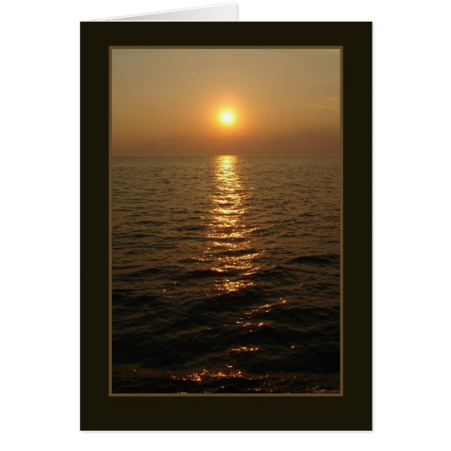 Ocean Sunset Hälsningskort (Framsidan)