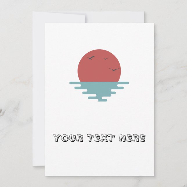 Ocean Sunset Inbjudningar (Framsida)