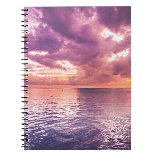 Ocean Sunset Inspirational Anteckningsbok (Framsidan)