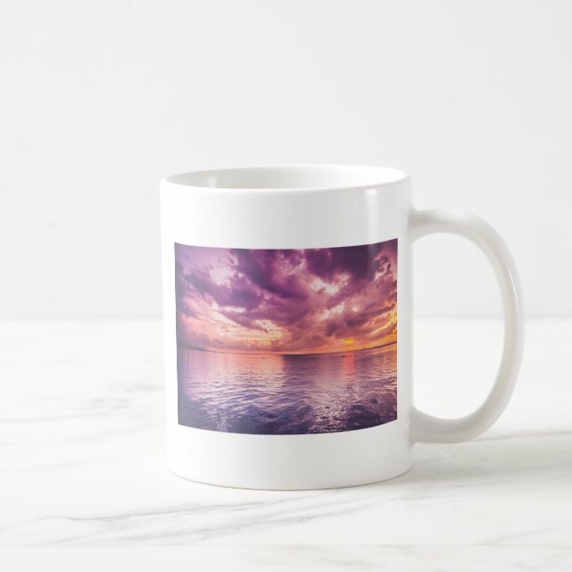 Ocean Sunset Inspirational Kaffemugg (Höger)