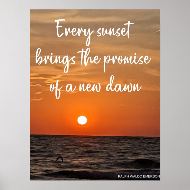 Ocean Sunset - inspirationsoffert Poster (Framsidan)