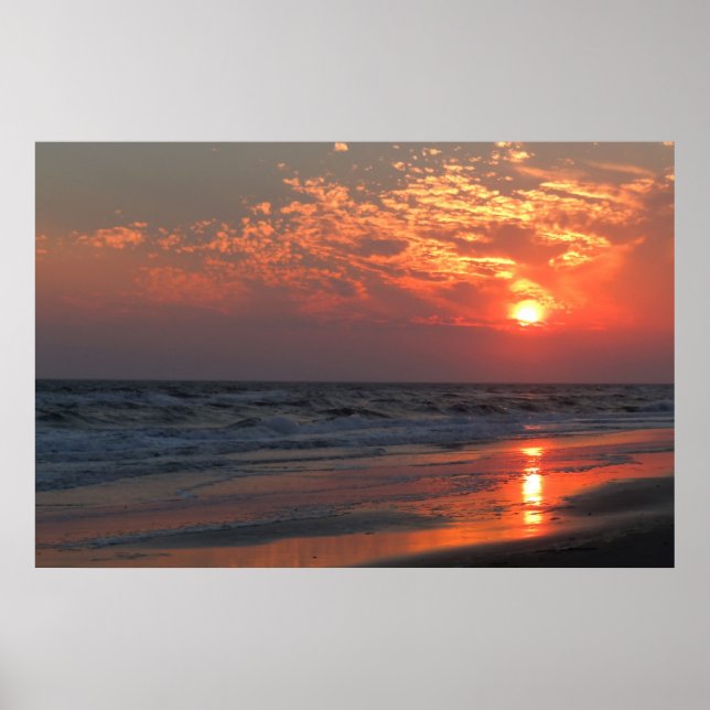 Ocean Sunset - Oak Island, NC Poster (Framsidan)