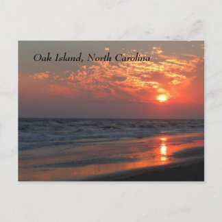 Ocean Sunset - Oak Island, NC Vykort