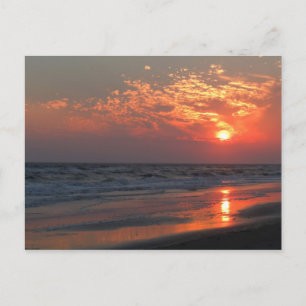 Ocean Sunset - Oak Island, NC Vykort