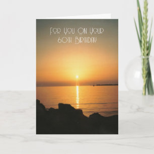Ocean Sunset Personlig 60:e födelsedagen Kort