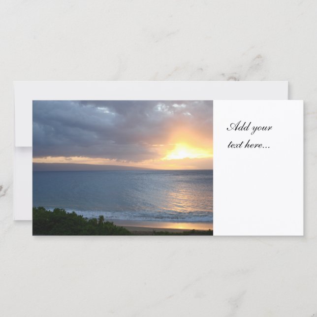 Ocean Sunset Photo Card (Framsida)