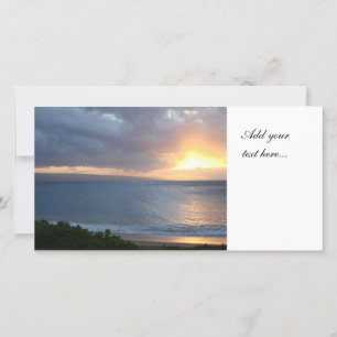 Ocean Sunset Photo Card