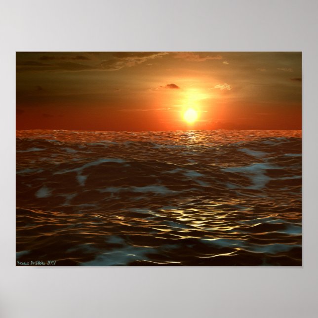 Ocean Sunset Poster (Framsidan)