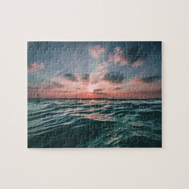 Ocean Sunset puzzle Pussel (Horisontell)