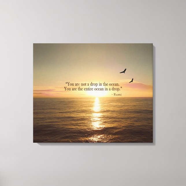 OCEAN SUNSET QUOTE CANVASTRYCK (Framsida)