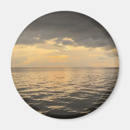 Ocean Sunset Reflection Photography -Beautiful Sea Magnet