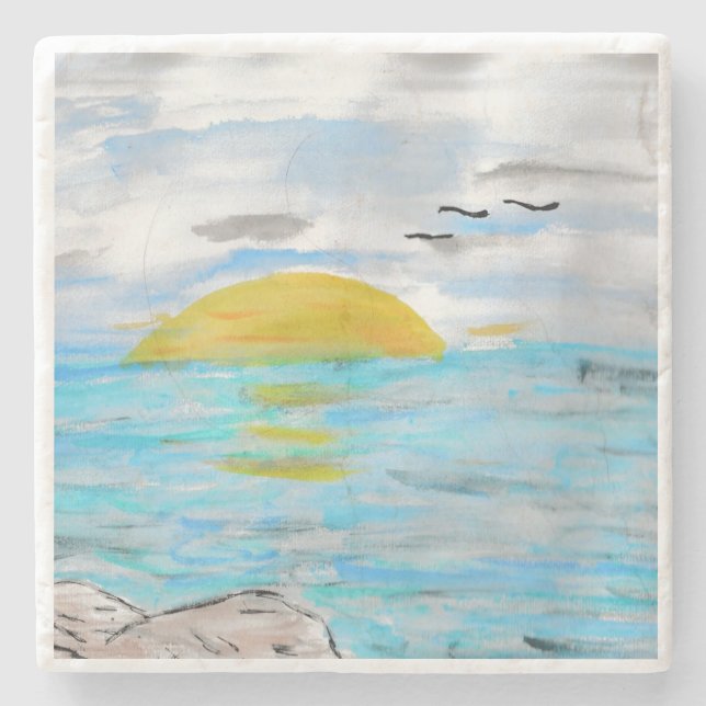 Ocean Sunset Stenunderlägg (Framsidan)