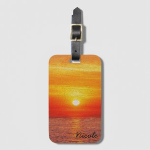 Ocean Sunset Summer Beach Vinkarare anpassningsbar Bagagebricka