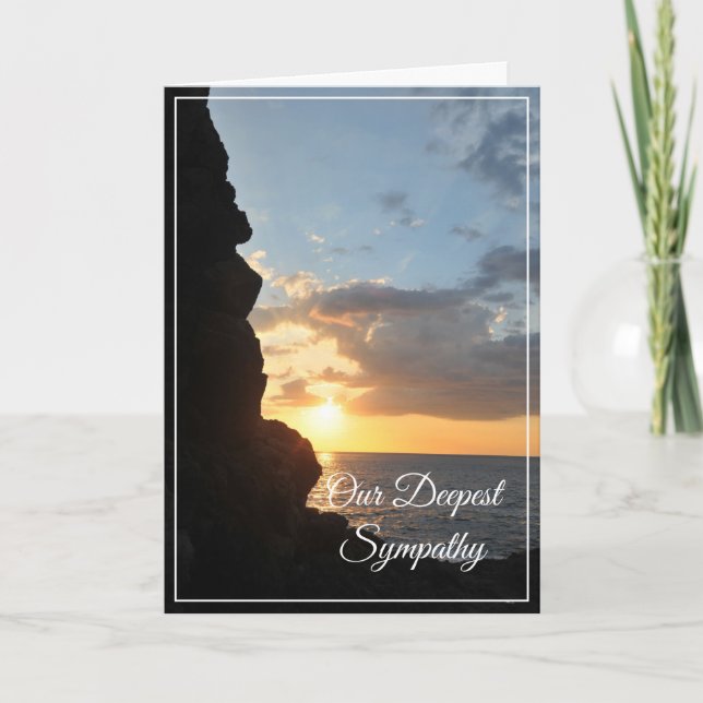 Ocean Sunset Sympathy Card Kort (Framsida)