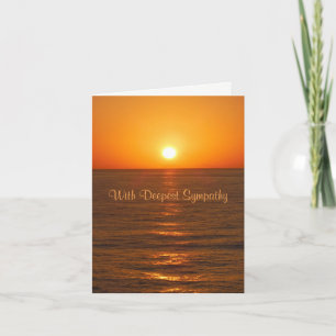 Ocean Sunset Sympathy Card Kort