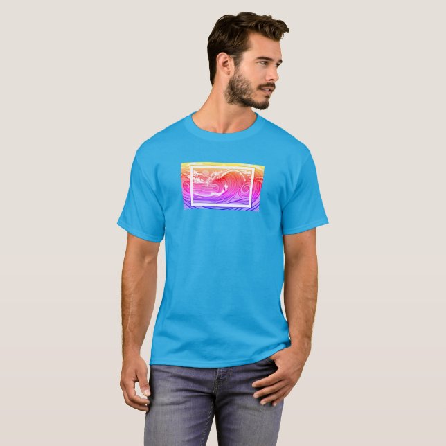Ocean Sunset T Shirt (Hel framsida)