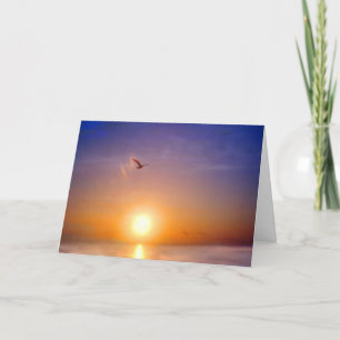 Ocean Sunset Thinking of You Kort