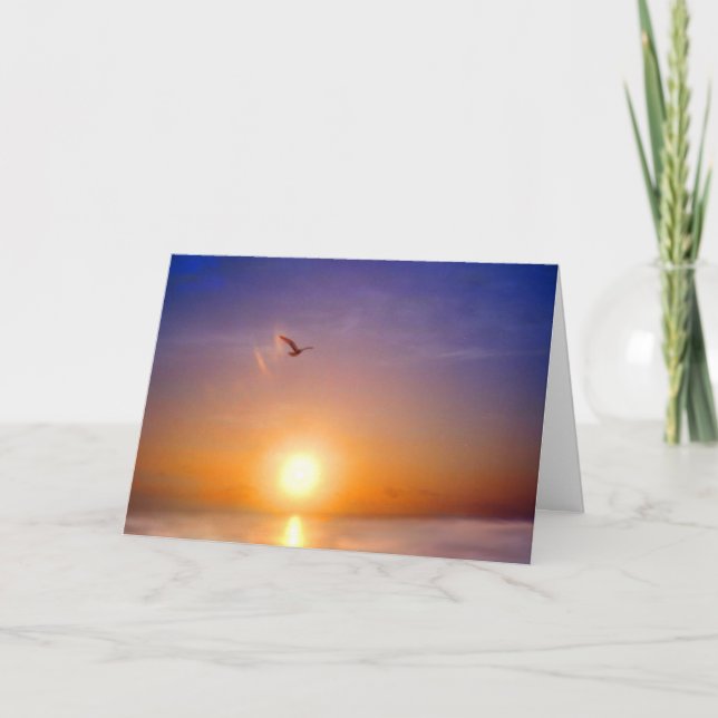 Ocean Sunset Thinking of You Kort (Framsida)