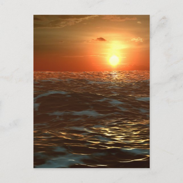 Ocean Sunset Vykort (Framsida)