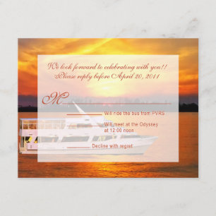 Ocean Sunset Yacht med Faux Vellum Overlay OSA Kort