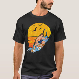 Ocean Surfer Vågar Vatten sport Surfing Retro Surf T Shirt