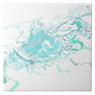 Ocean Swirl I Ceramic Tile Kakelplatta