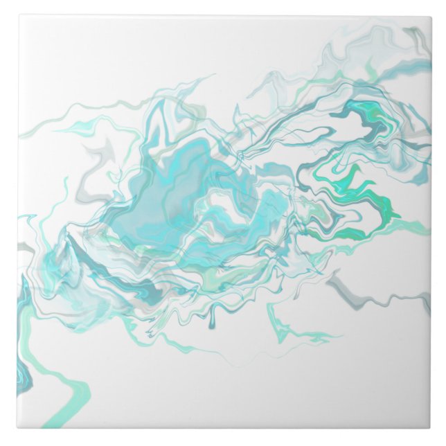 Ocean Swirl I Ceramic Tile Kakelplatta (Framsidan)