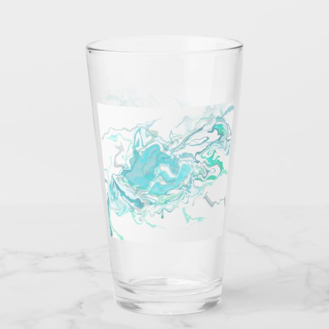 Ocean Swirl I Glass Kopp (Framsida)