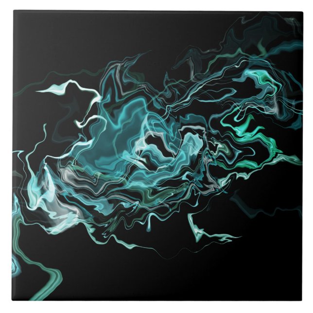 Ocean Swirl III Ceramic Tile Kakelplatta (Framsidan)