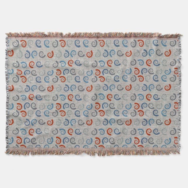 Ocean Swirls Linen Titta Filt (Framsidan)