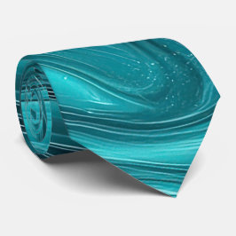 Ocean Swirls Turkvoise Neck Tie Slips
