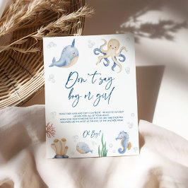 Ocean Theme Baby Shower Games Sign Poster