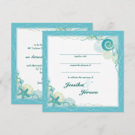 Ocean Theme Wedding invitation Inbjudningar