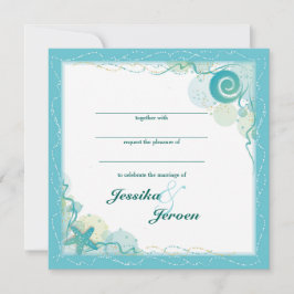 Ocean Theme Wedding invitation Inbjudningar