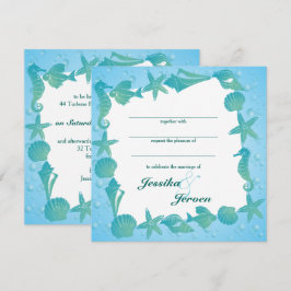 Ocean Theme Wedding invitation Inbjudningar