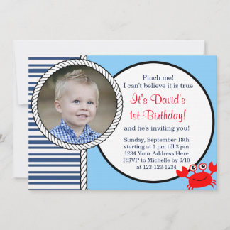 Ocean ThMeed Birthday-inbjudan Inbjudningar