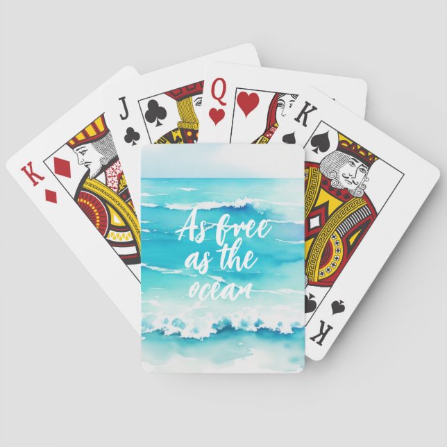 Ocean Thzed-uppspelningskort Casinokort (Baksidan)
