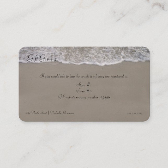 Ocean Tide Gift Ge Tilläggskort (Framsida)