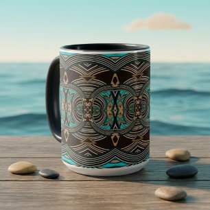 Ocean Tides Abstrakt Tribalmugg Mugg
