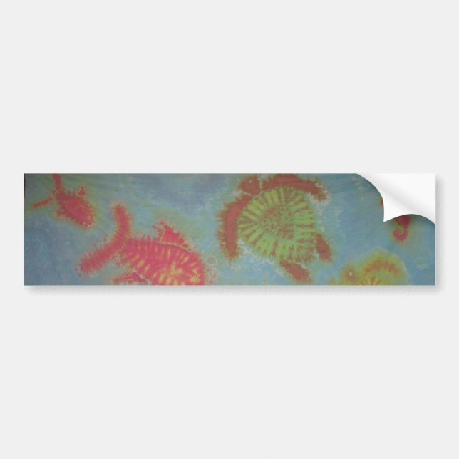 Ocean Tie Dye Sticker Bildekal (Framsidan)