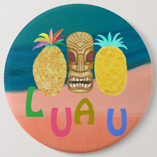 Ocean Tiki Pineapple Luau Knapp (Framsida)