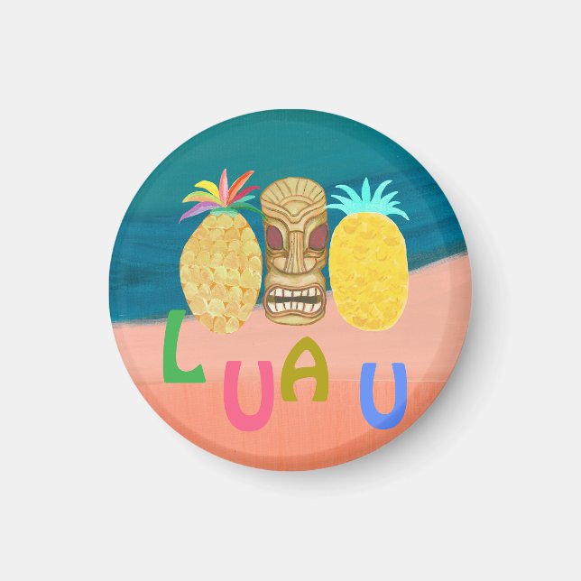 Ocean Tiki Pineapple Luau Magnet (Framsidan)