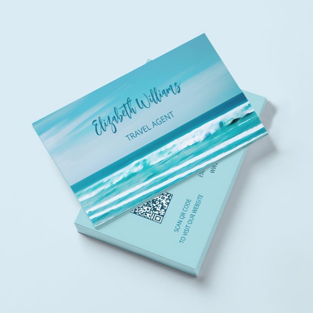 Ocean Travel Agent | QR-Affärskort Visitkort (Skapare uppladdad)