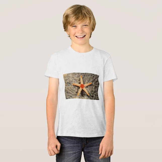 "Ocean Treasures: Starfish Graphic T-Shirt" T Shirt (Framsida Full)