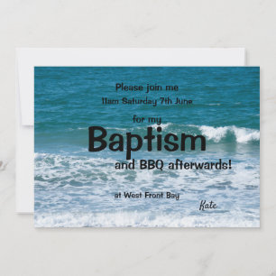 Ocean vågar Baptism-inbjudan Inbjudningar