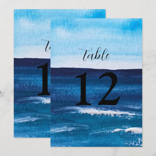 Ocean Vågar Beach Destinationsblå Bordsnummer