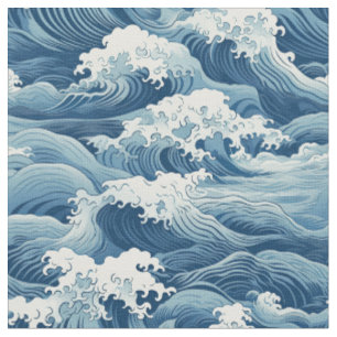 Ocean Vågar Fabric Tyg