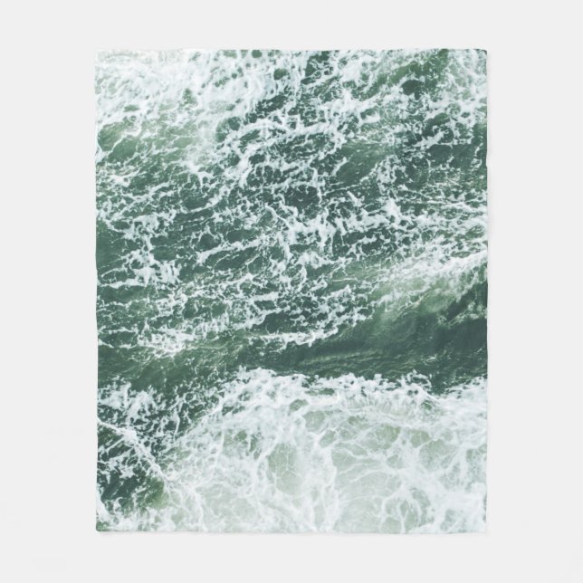 OCEAN VÅGAR FLEECEFILT (Framsidan)