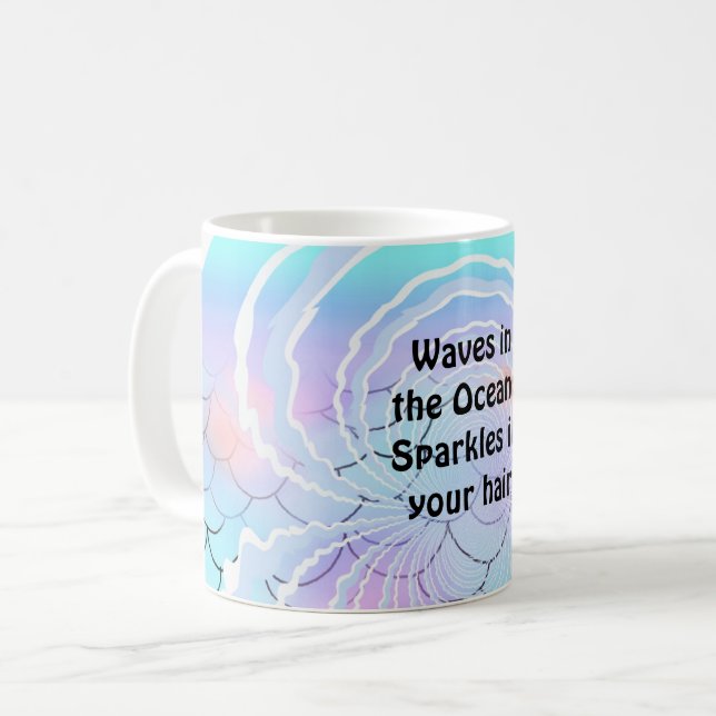 Ocean Vågar Hair Sparkles Kaffemugg (Framsida vänster)
