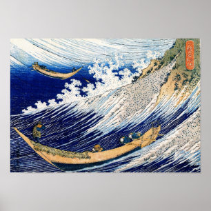 Ocean Vågar Hokusai japansk finkonst Poster